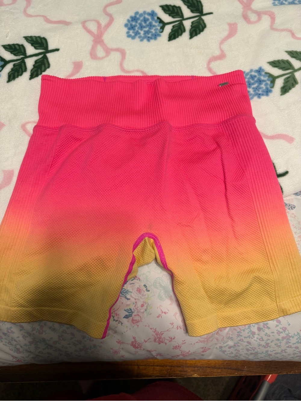 PINK VS Women’s Ombre High-Waist Bike Shorts - Pink to Yellow